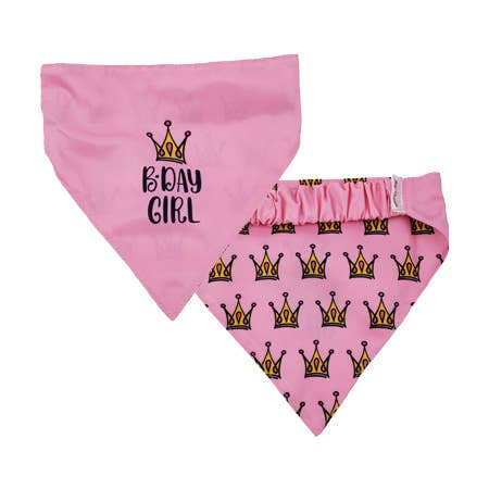 Two Sided Bandana - Birthday Girl for wholesale by Barker's Bowtique