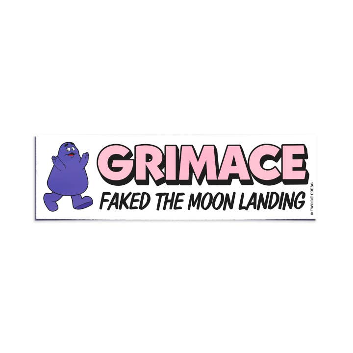 Two Bit Press - Wholesale Sticker - Faked the MOON LANDING Bumper Sticker - Funny 90s