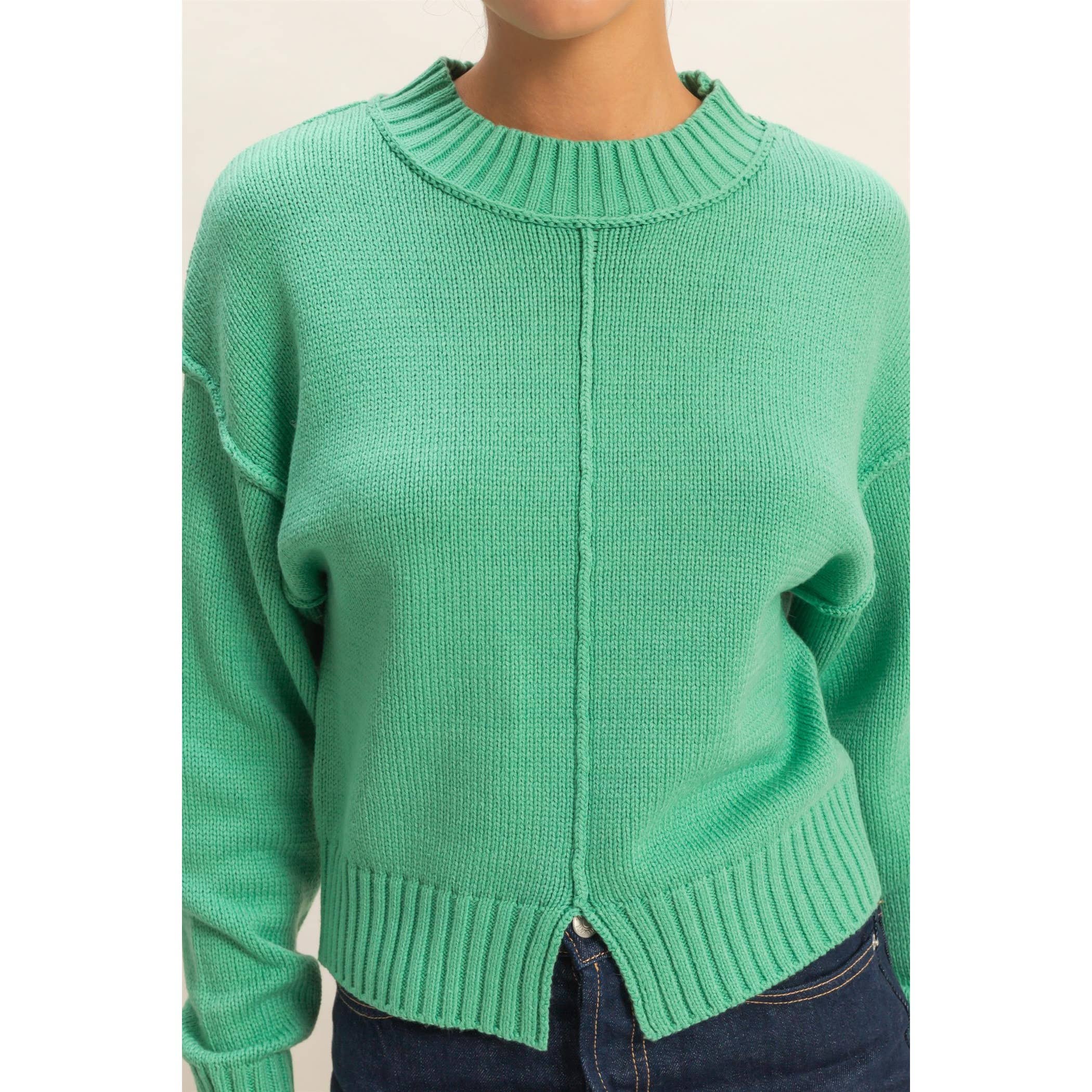 HYFVE – Großhandel Strickpullover – Damen – Pullover mit Stehkragen und Naht vorne24