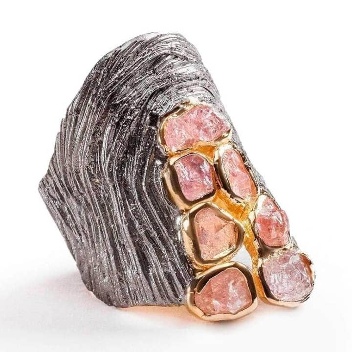 Anillo de zafiro rosa Elora para venta al por mayor de German Kabirski
