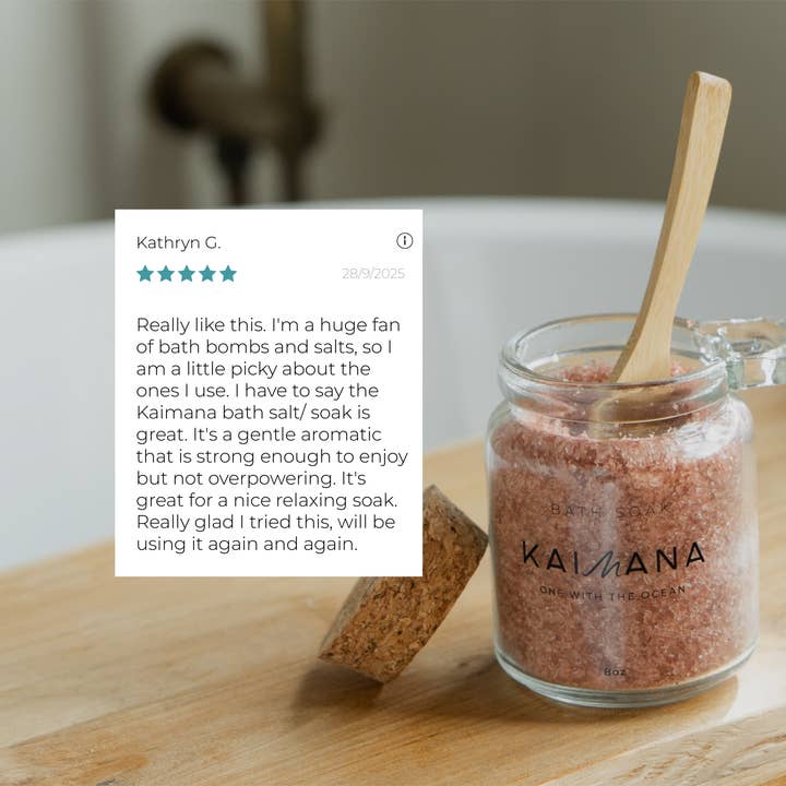 Kaimana - Wholesale Bath Salts - Amour Bath Soak – Hawaiian Sea Salt, Rose & Red Alaea Clay5