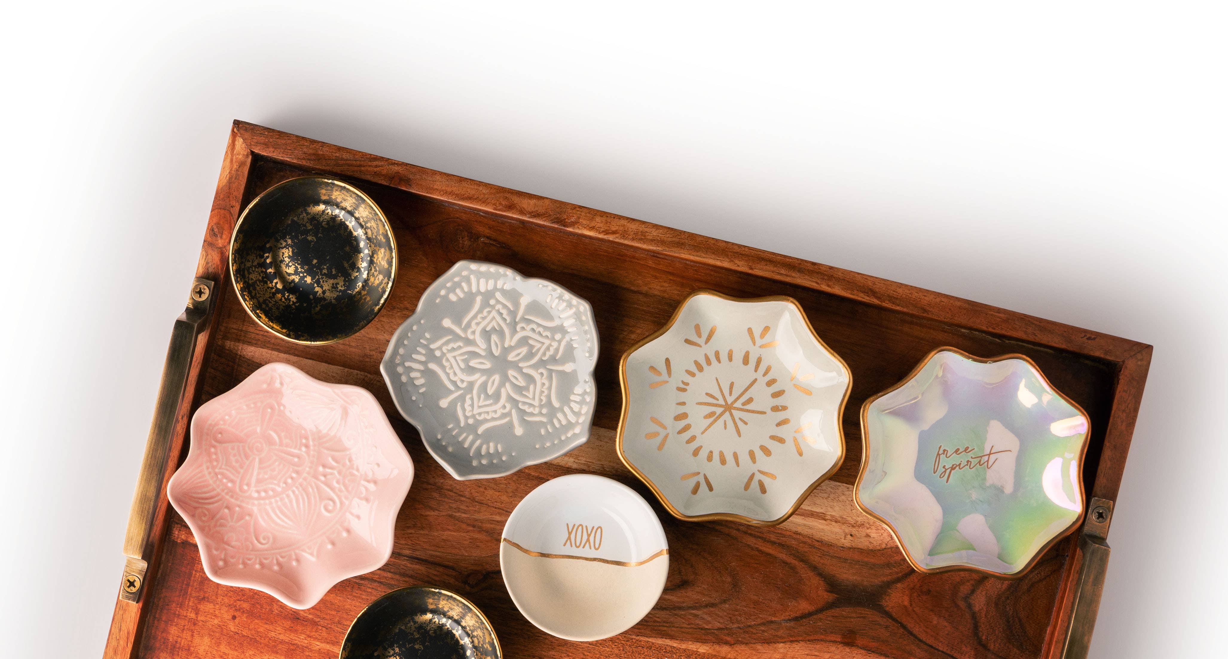 Karma – wholesale Jewellery dish – Large Shaped Trinket Trays2