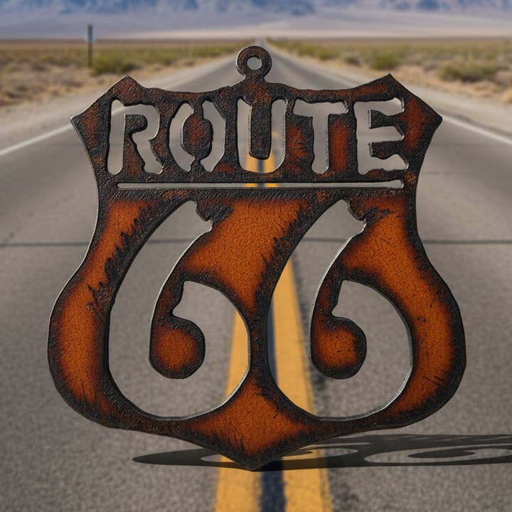 Universal Ironworks USA - Wholesale Ornament - Route 66 Ornament0