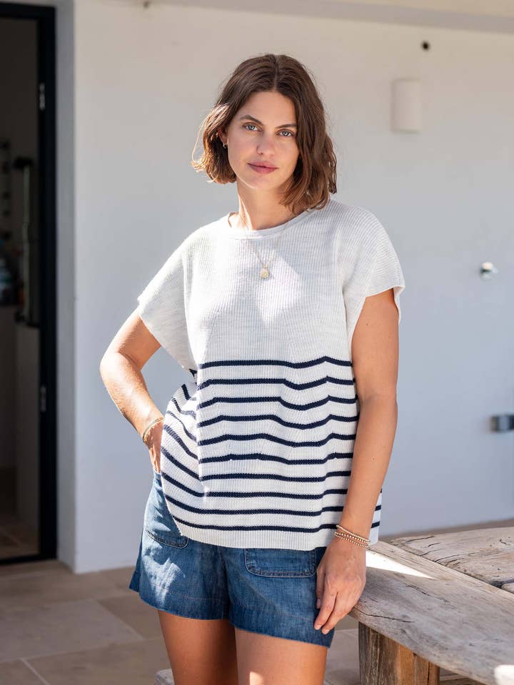 MERSEA - Vente Pull en maille – femme - Pull à manches courtes Camden8