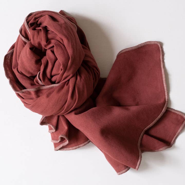 Double Gauze Scarf- Rose for wholesale by Graymarket Design