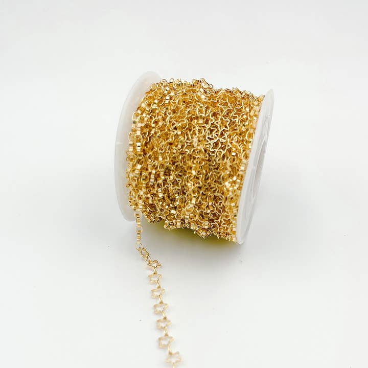 Beads Creation - Wholesale Link & Chain Necklace - Star Jewelry Chain by Foot, Necklace Chain, CH157