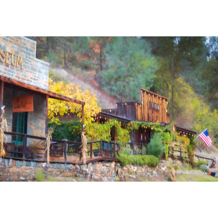 Œuvre d'art de California Sierra, ruée vers l'or, Amador City pour la vente par Richard Miles Photos