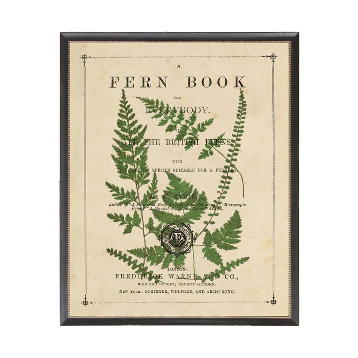 Frontespizio del libro Fern On Vintage per la vendita all'ingrosso da parte di Antique Curiosities Inc