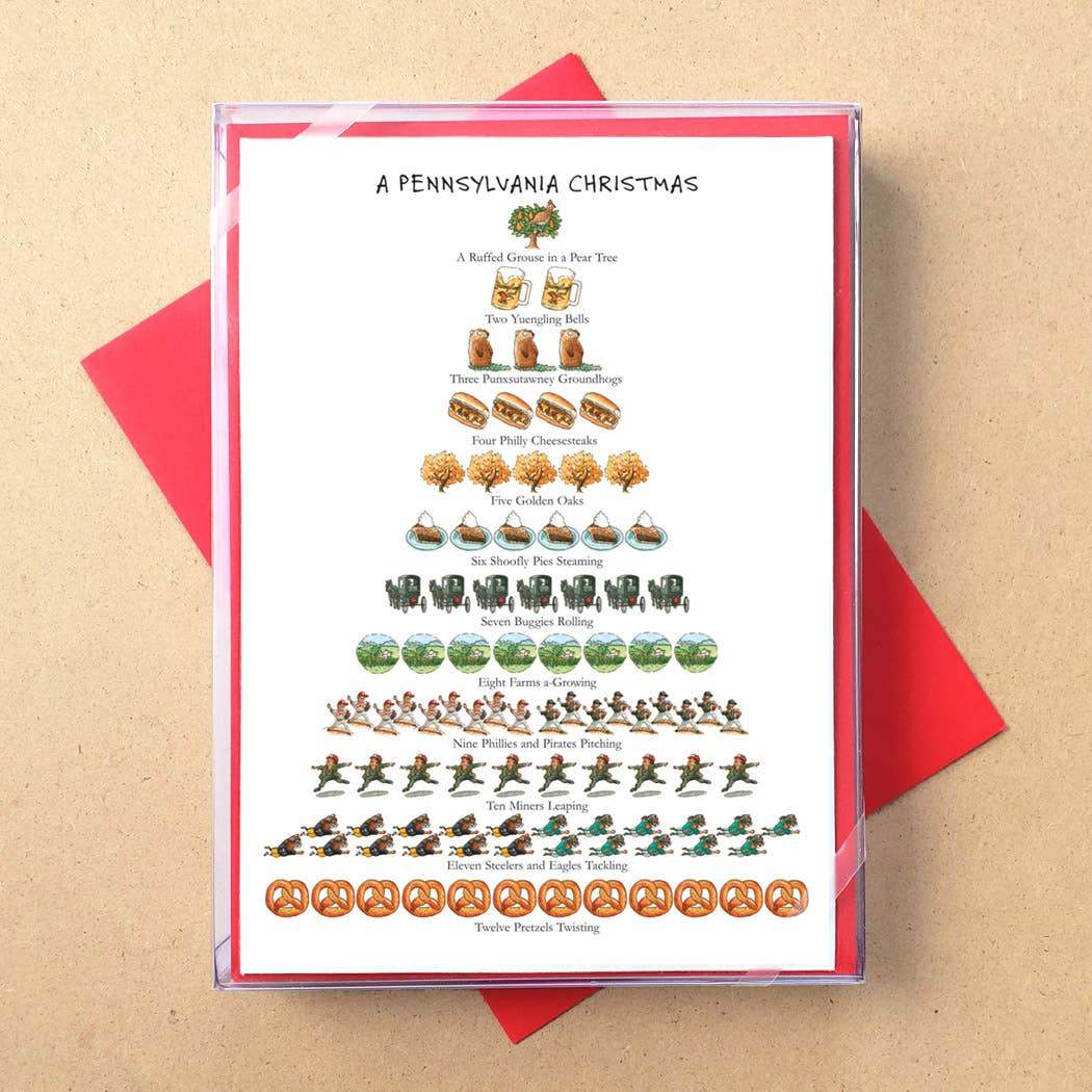 Allport Editions – Großhandel Weihnachtskarte – „Staaten: 12 Days of Christmas“ -Boxkarten — ALLE 50 BUNDESSTAATEN!26