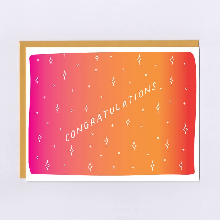Congratulations Sparkles Greeting Card for wholesale by The Treasurie