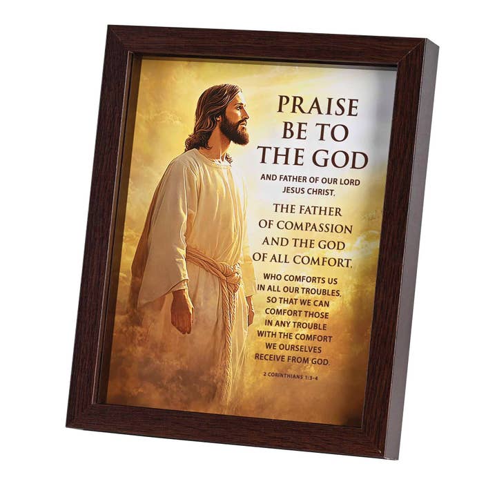 Magnolia - Wholesale Decorative Tabletop Object - Framed Art Praise Be To The God 8x10