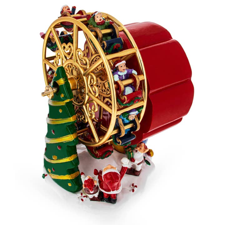 BestPysanky - Wholesale Christmas Decoration - Santa's Whirling Ferris Wheel: Rotating Musical Figurine