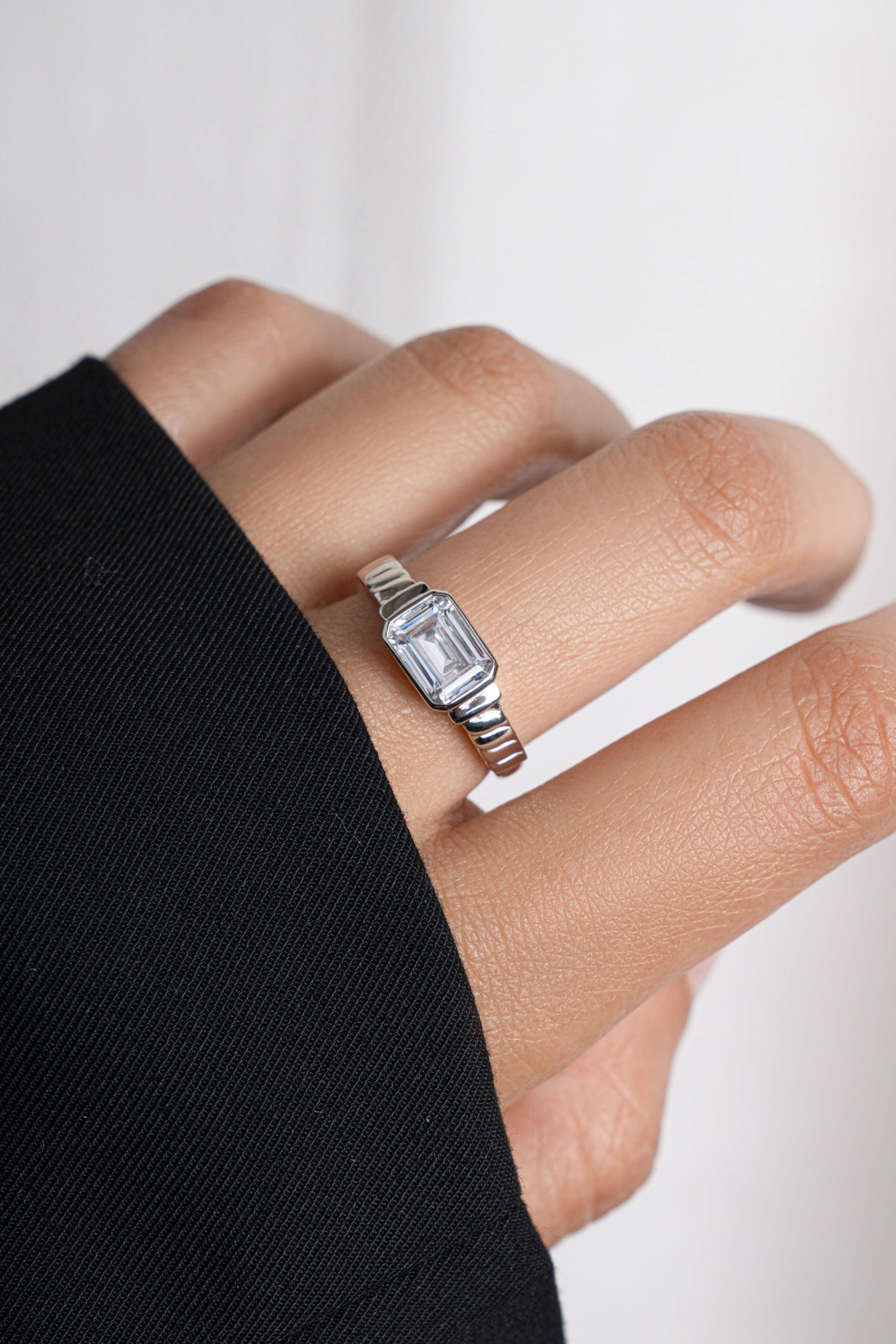 Sami Jewels – Engroshandel Solitairering – Hvid CZ-udtalelsesring3