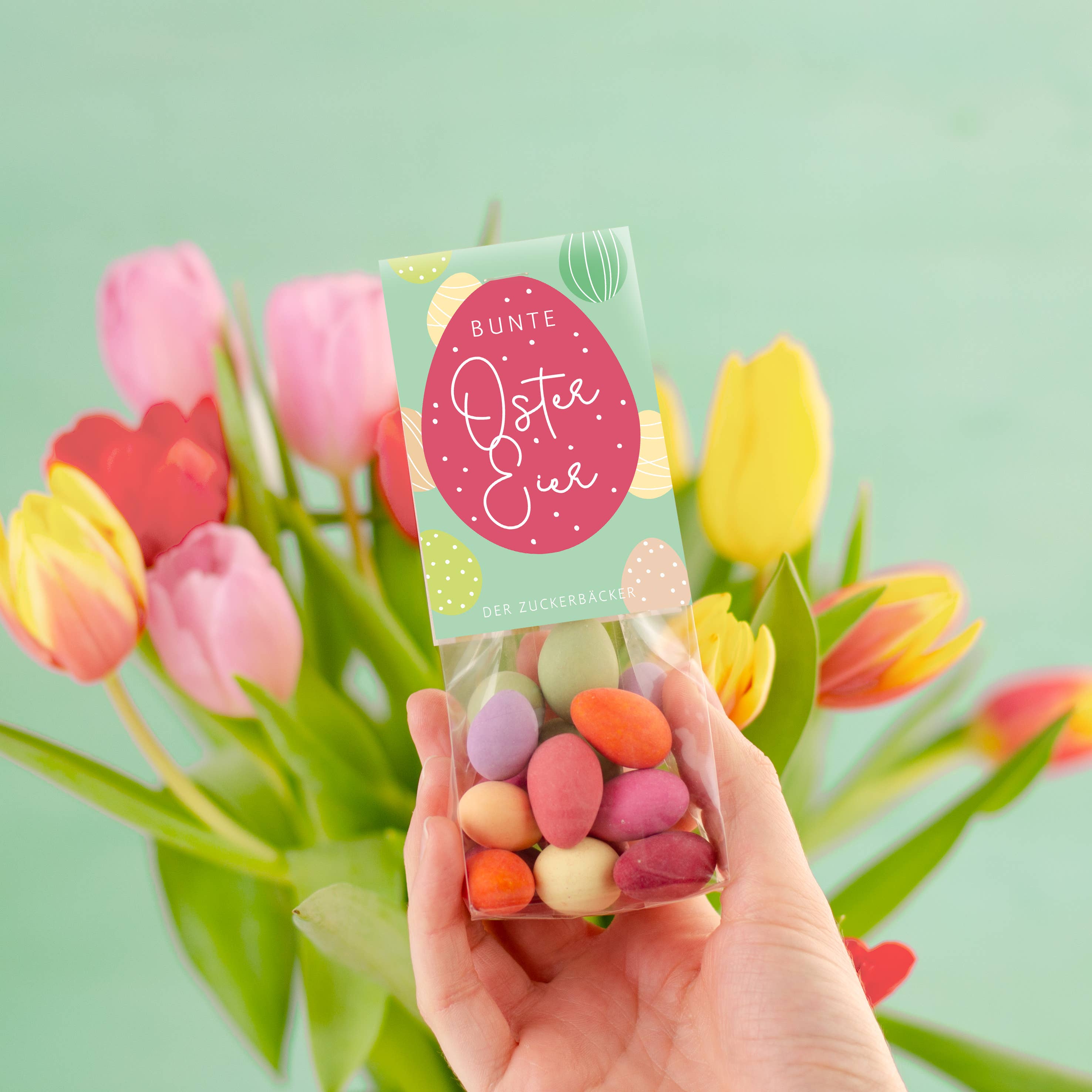 Der Zuckerbäcker - Wholesale Chocolate-covered sweets - Sweet bag Colourful Easter eggs almonds with fruit flavor4