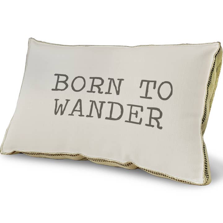 23" x 15" - Coussin décoratif - Born to Wander pour la vente par SPLASHWORKS