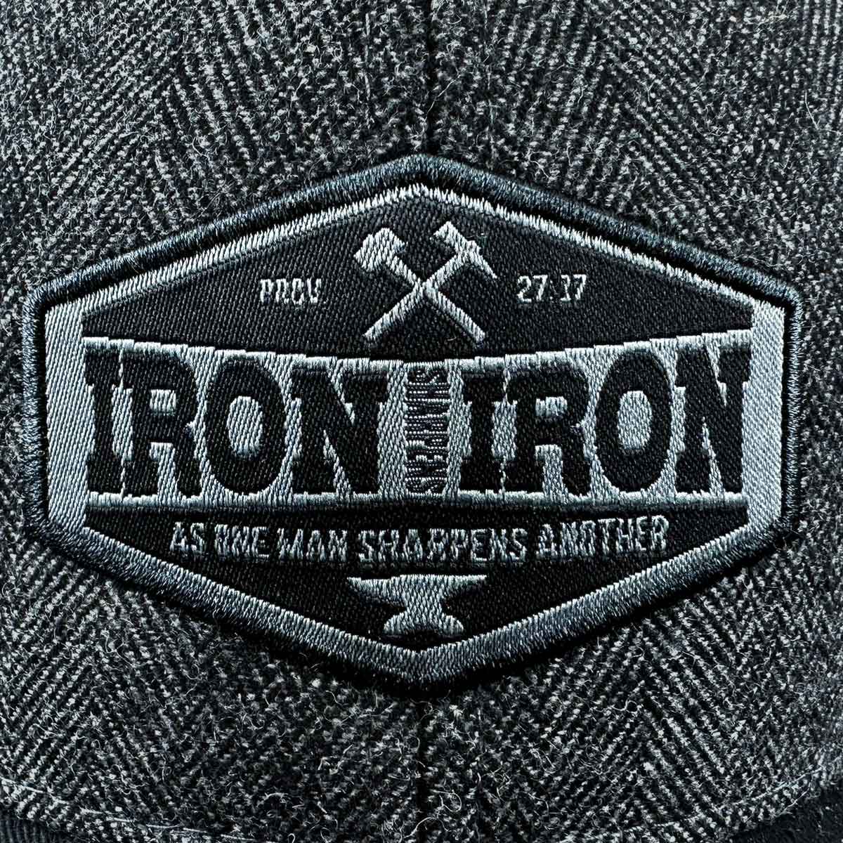 Black Grey Kerusso Mens Cap Iron Sharpens Iron for wholesale on Faire2