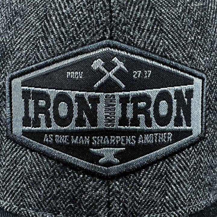 Black Grey Kerusso Mens Cap Iron Sharpens Iron for wholesale on Faire2