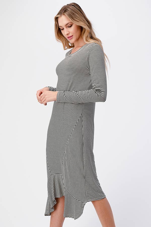 miroh - Wholesale Dress - Women's - Striped Midi Dress1