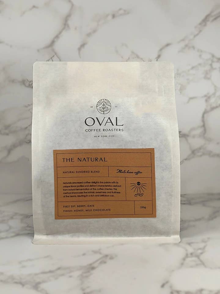 Naturally Processed Light Roast Whole Bean Coffee — The Natural for wholesale by Oval Coffee Roasters