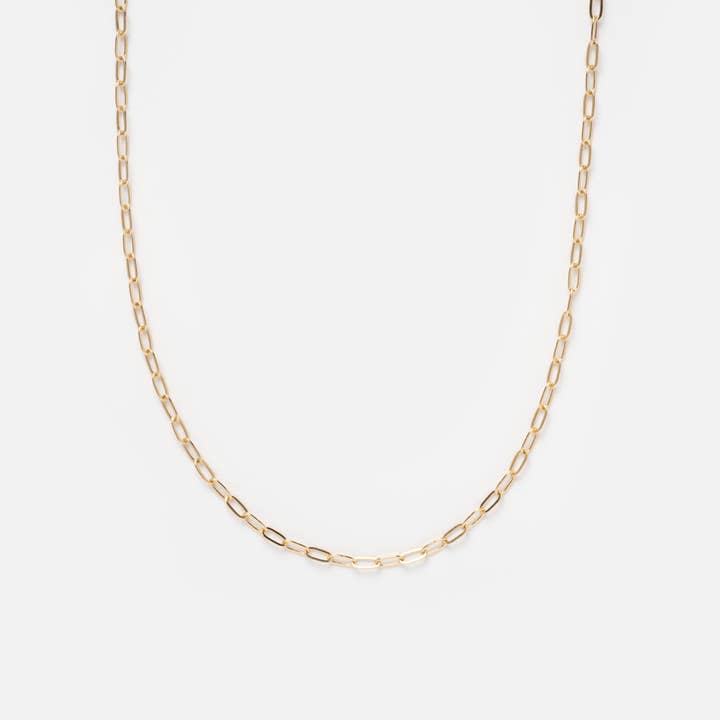 Tiny Paperclip Chain Necklace for wholesale by Adorn512