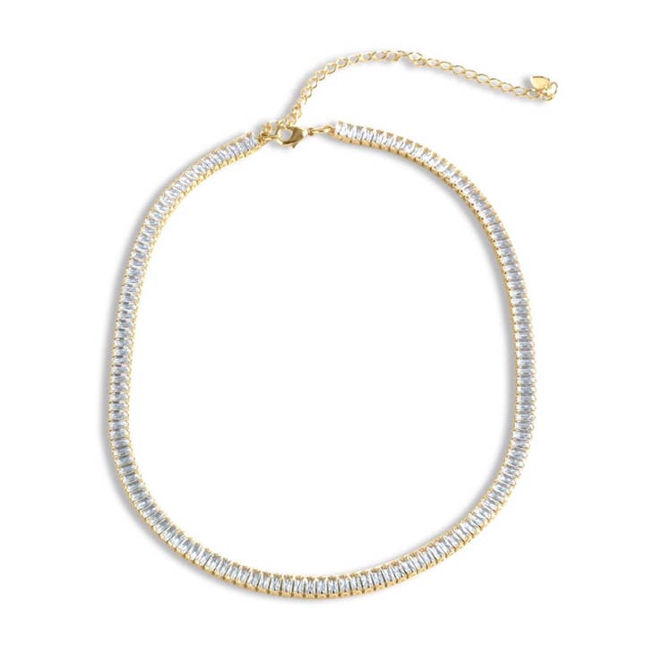 Baguette Tennis Necklace for wholesale by The Views & Co