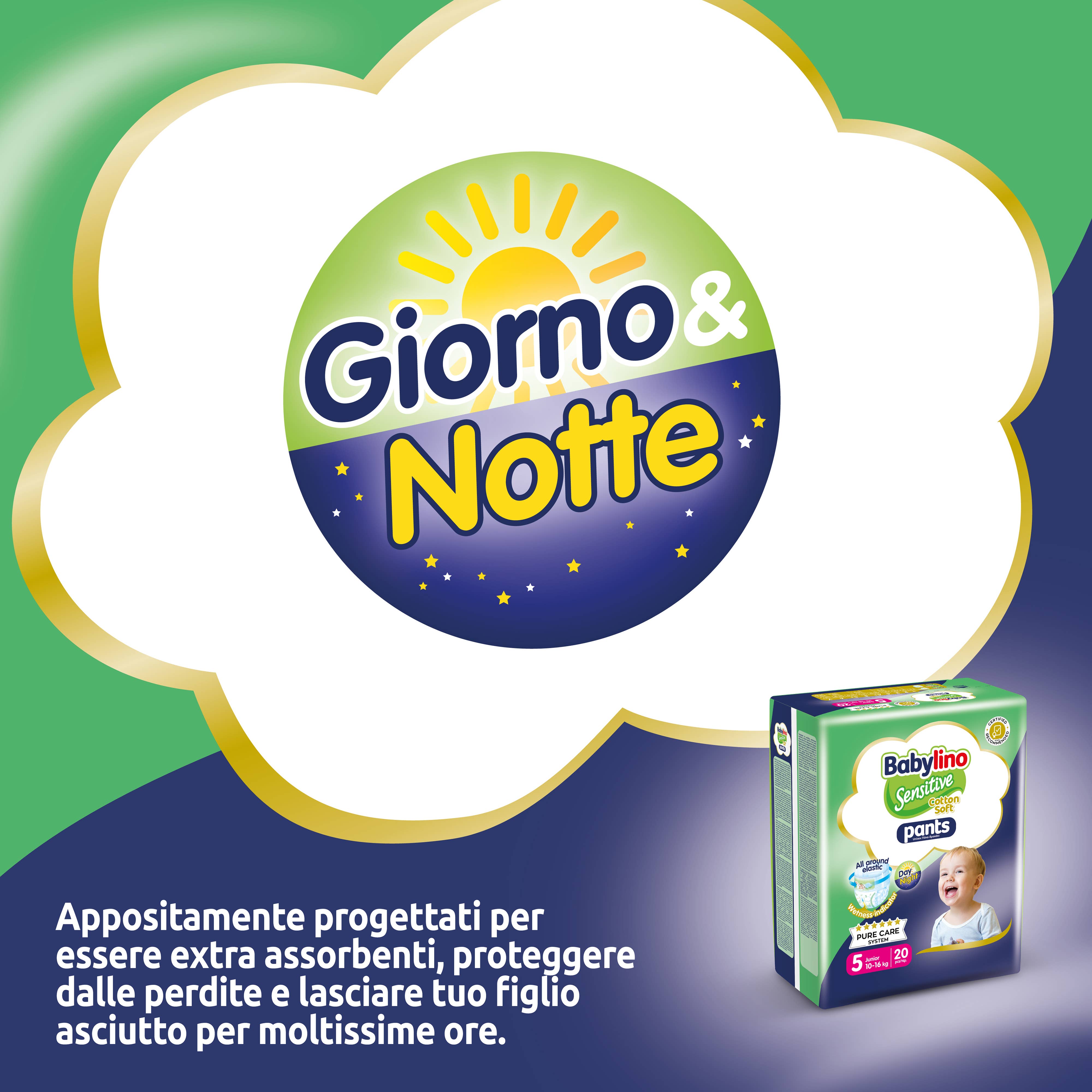 Babylino - Wholesale Diaper (Non-Cloth) - Baby - Babylino Sensitive Cotton Soft, Pant Diaper Size 5, 20 Units2