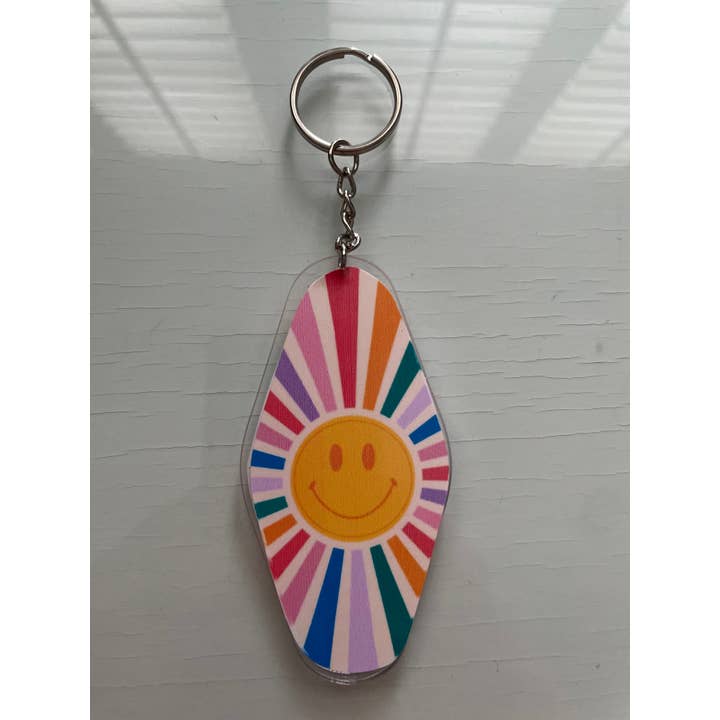 Mallory Taylor Designs - Wholesale Keychain - Women's - Radiating Smiley Keychain1