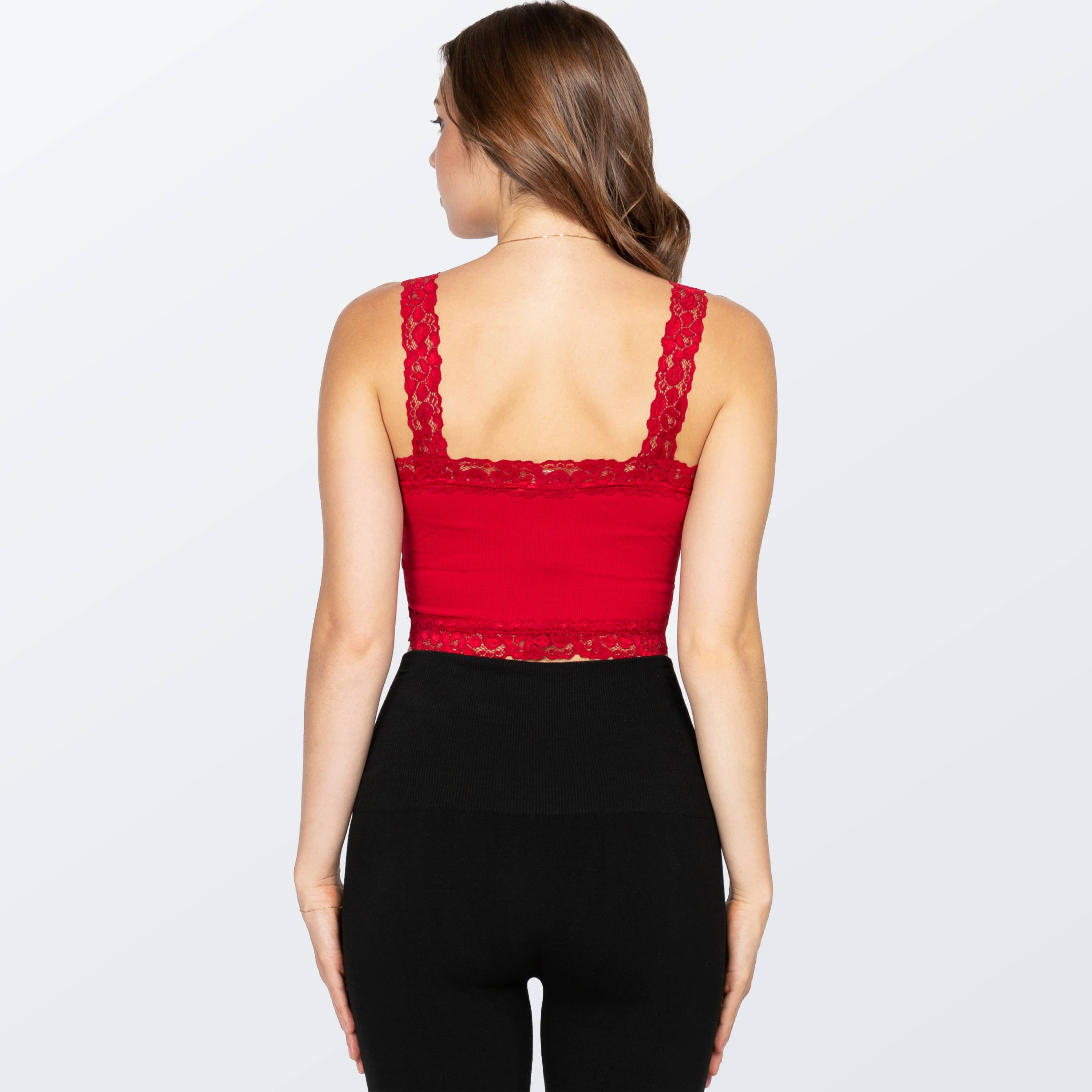 Friday Best - Wholesale Camisole - Women's - Seamless Bralette Camisole with Lace Straps33
