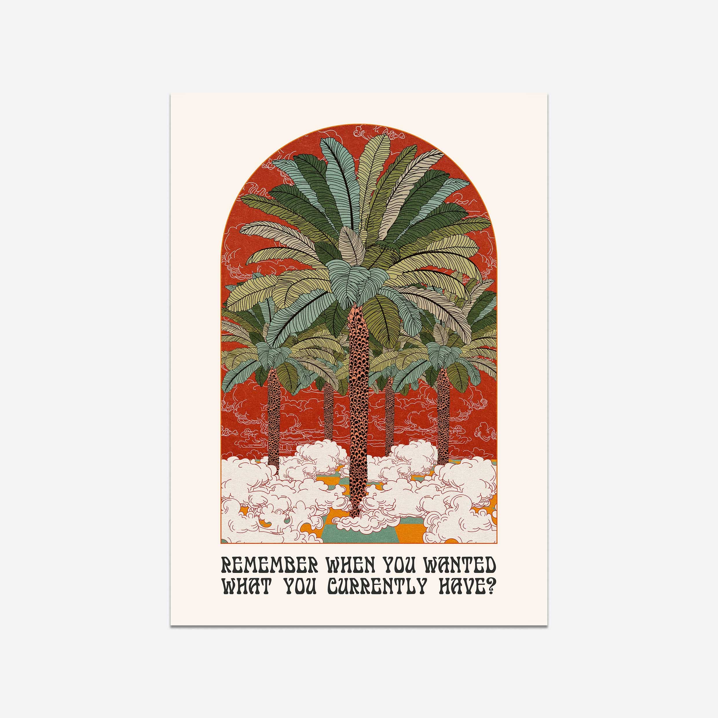 OMG Kitty – wholesale Art print – Remember When Palm Tree Boho Style Typography Art Print4