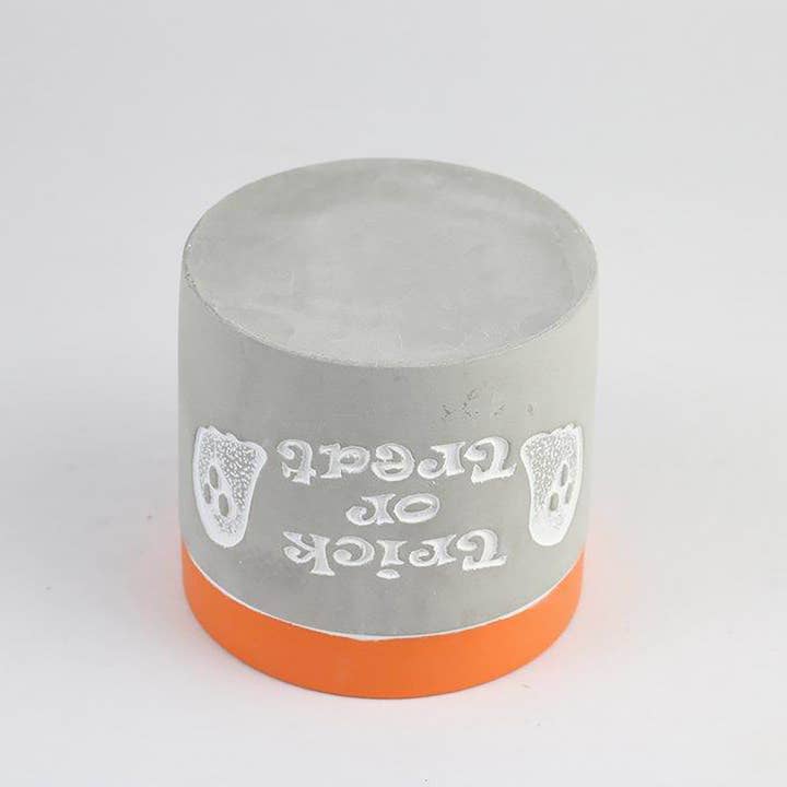 Florinia - Wholesale Plant Pot - “Trick or Treat” Concrete Pot with Ghost Motif – Planter or Votive6