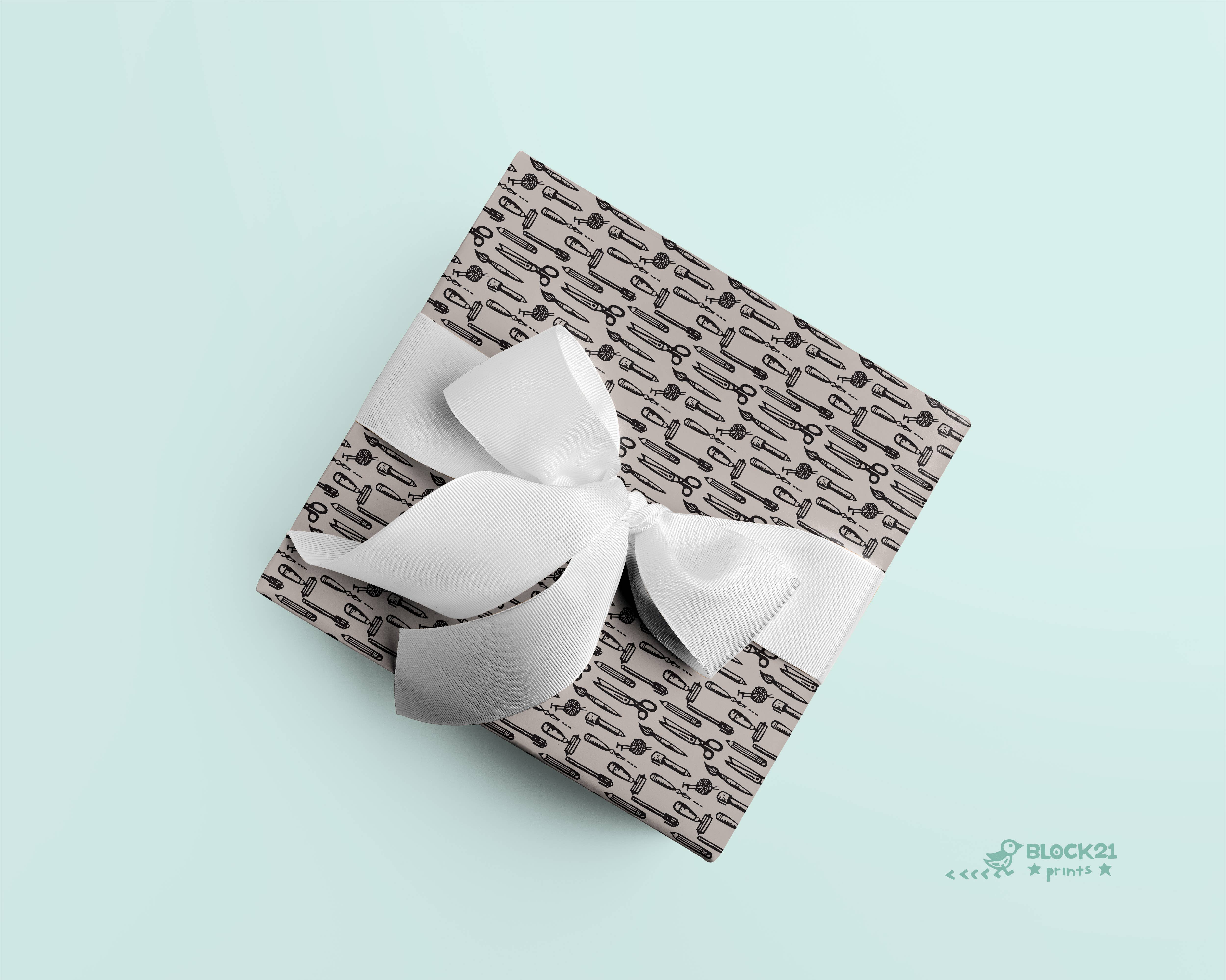 Block21Prints - Wholesale Flat Wrap - Art Tools Wrapping Paper – Single Sheet for Creatives1