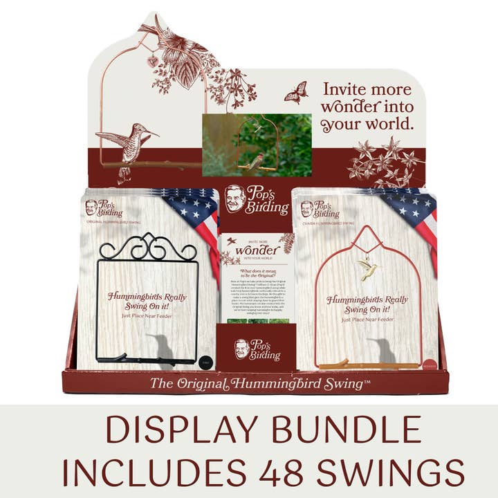 48ct Swing Counter Display with Video - Free Display for wholesale by Pop's Birding