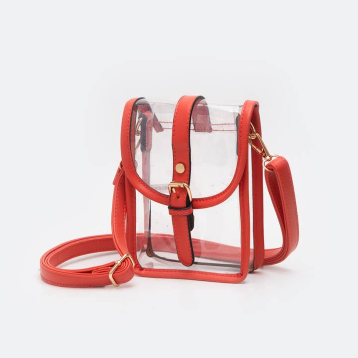 MiMi Wholesale - Wholesale Crossbody Bag - Women's - TG10608 Game Day Clear Buckle Strap Mini Crossbody Bag16