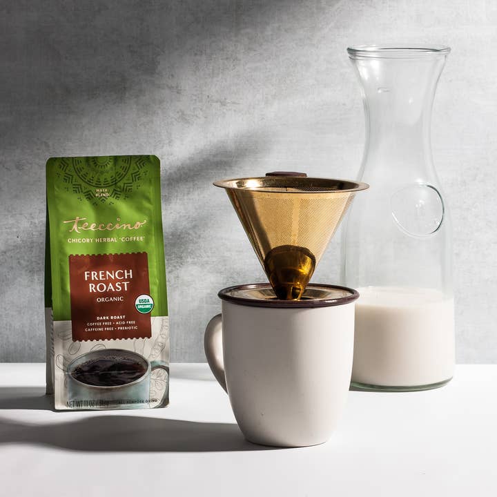 French Roast Chicory Herbal Coffee- Organic for wholesale by Teeccino