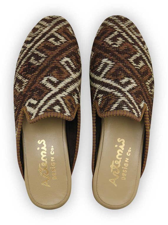 Kelim Pantoffeln für Herren, Größe 12 für den Großhandel von Artemis Design Co.