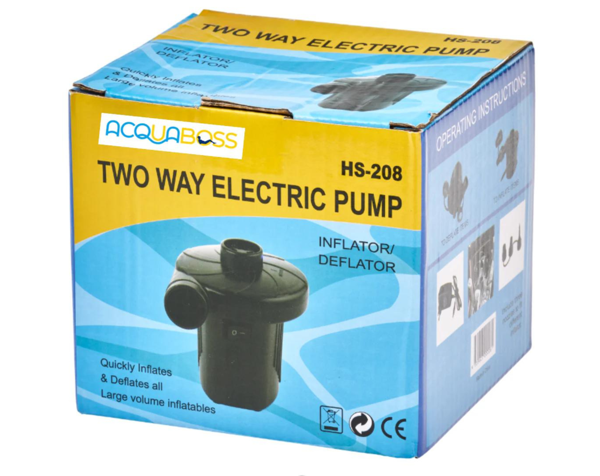 ACQUABOSS - Wholesale Inflatables - ACQUABOSS Electric Air Pump 240V 12V Portable Pump1