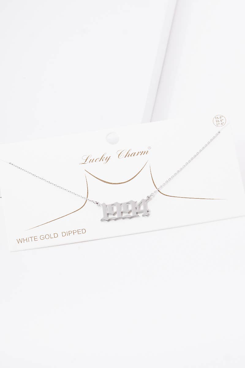 OHBOOBA DESIGN - Wholesale Pendant/Charm Necklace - Gold Plated Birth Year Necklace29