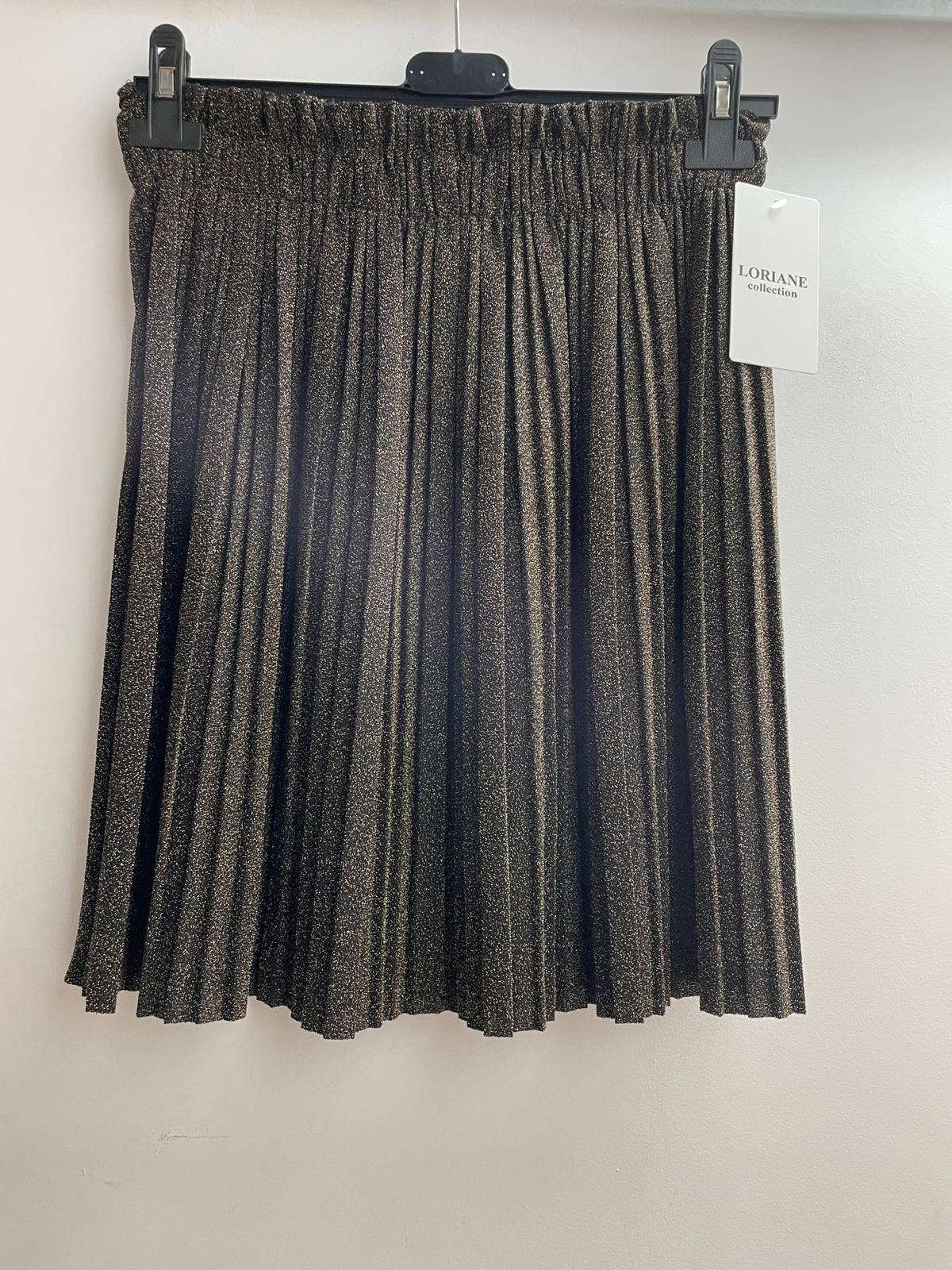 LORIANE - Wholesale Skirt - Women's - 19145P Short pleated skirt with sequins1