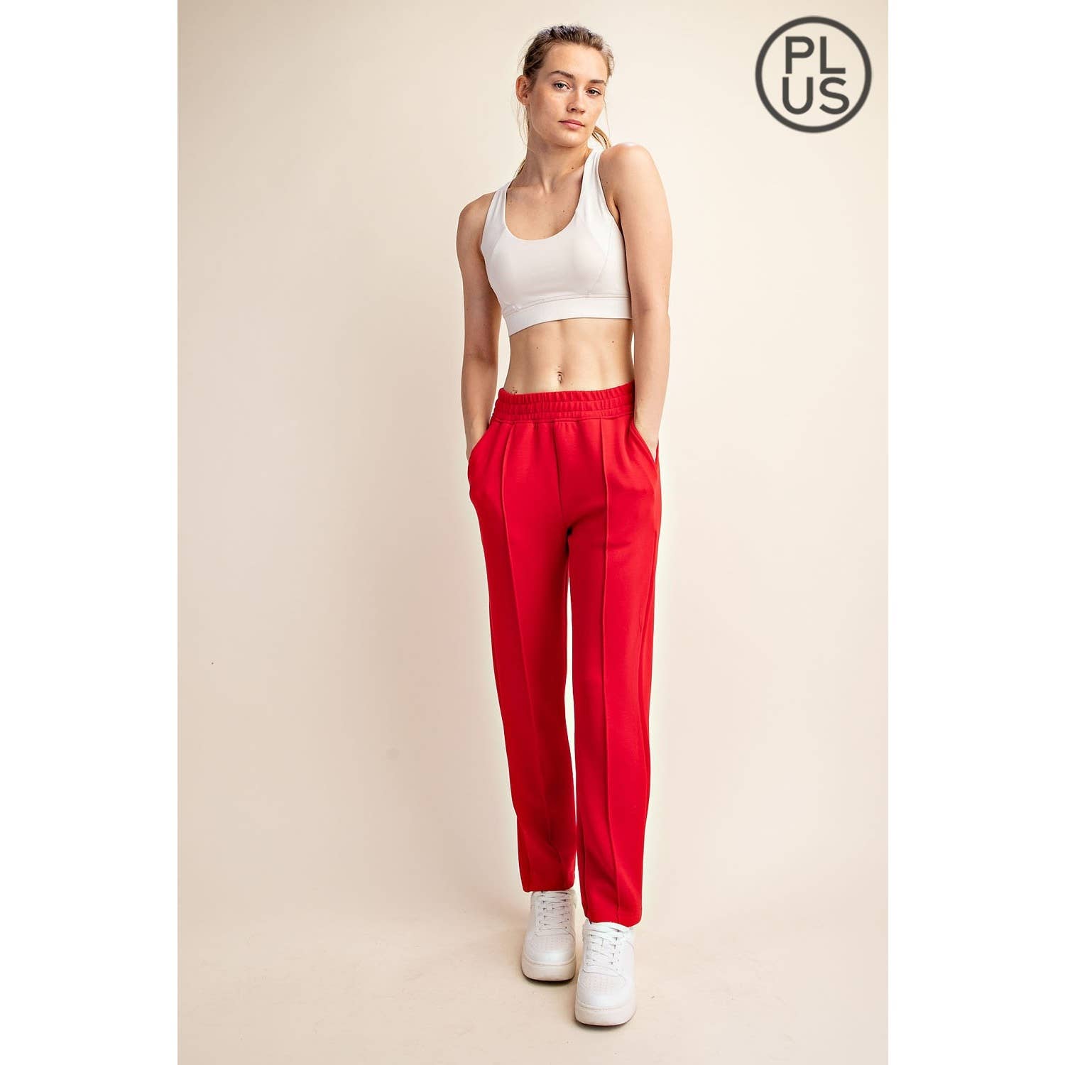 Rae Mode - Wholesale Broek - Dames - PLUS SIZE MODAL SCUBA PINTUCK BROEK11