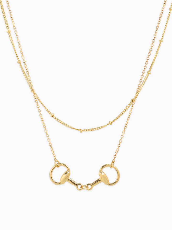 Layered Double Horsebit Necklace for wholesale by Sessori