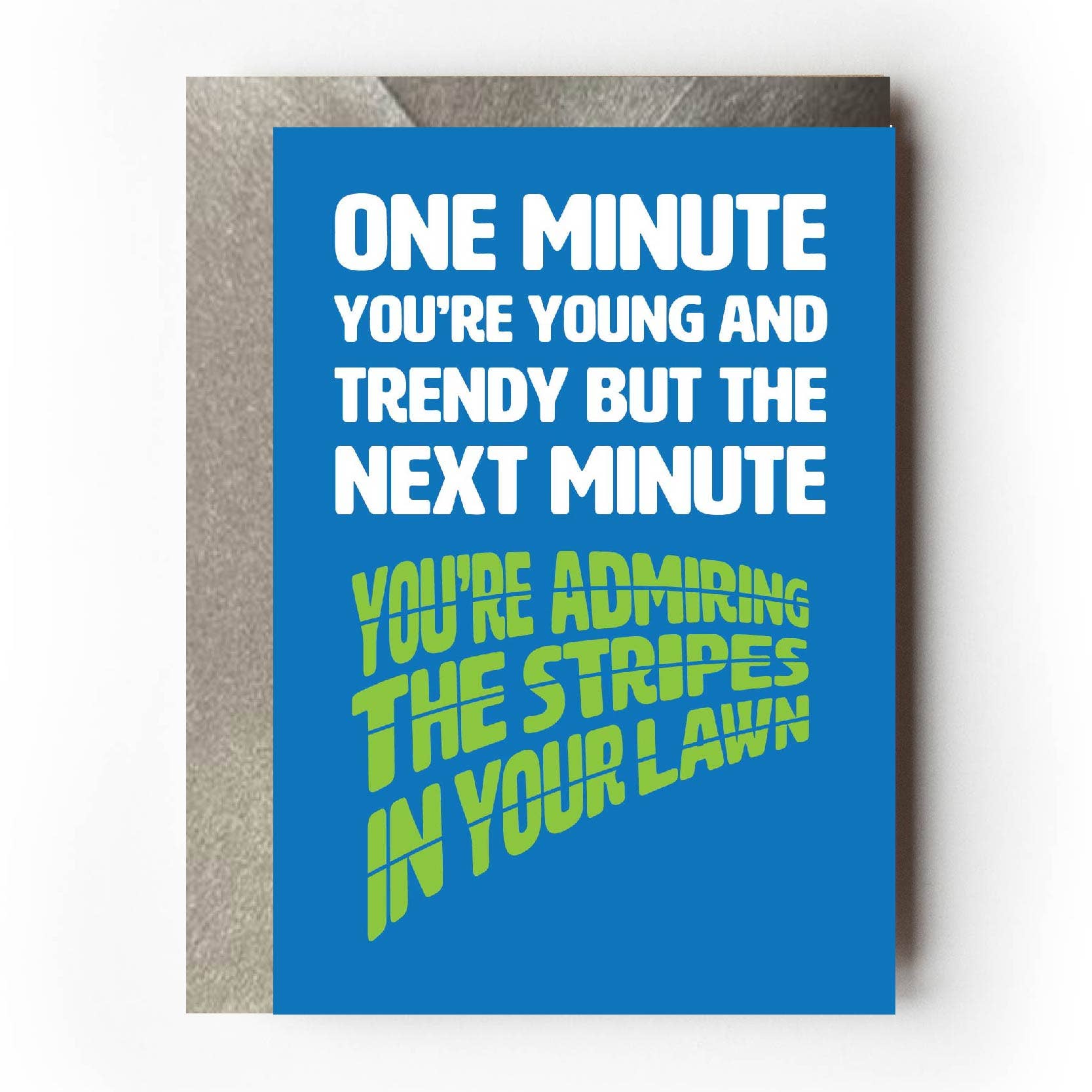 VERSED AID - Wholesale Birthday Card - Lawn stripes | Funny birthday / any occasion card for him0