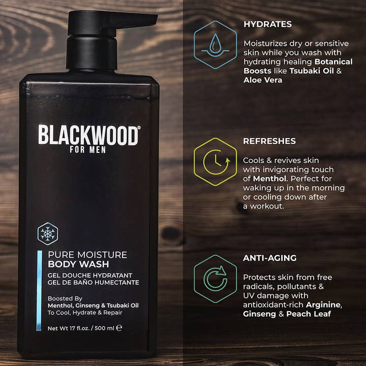 Blackwood For Men - Wholesale Body Wash/Shower Gel - Men's - Pure Moisture Body Wash 17 fl. oz.