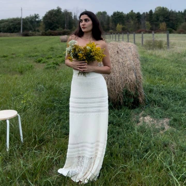 Beige Elegant Warm Knit Skirt for wholesale by AstraWander