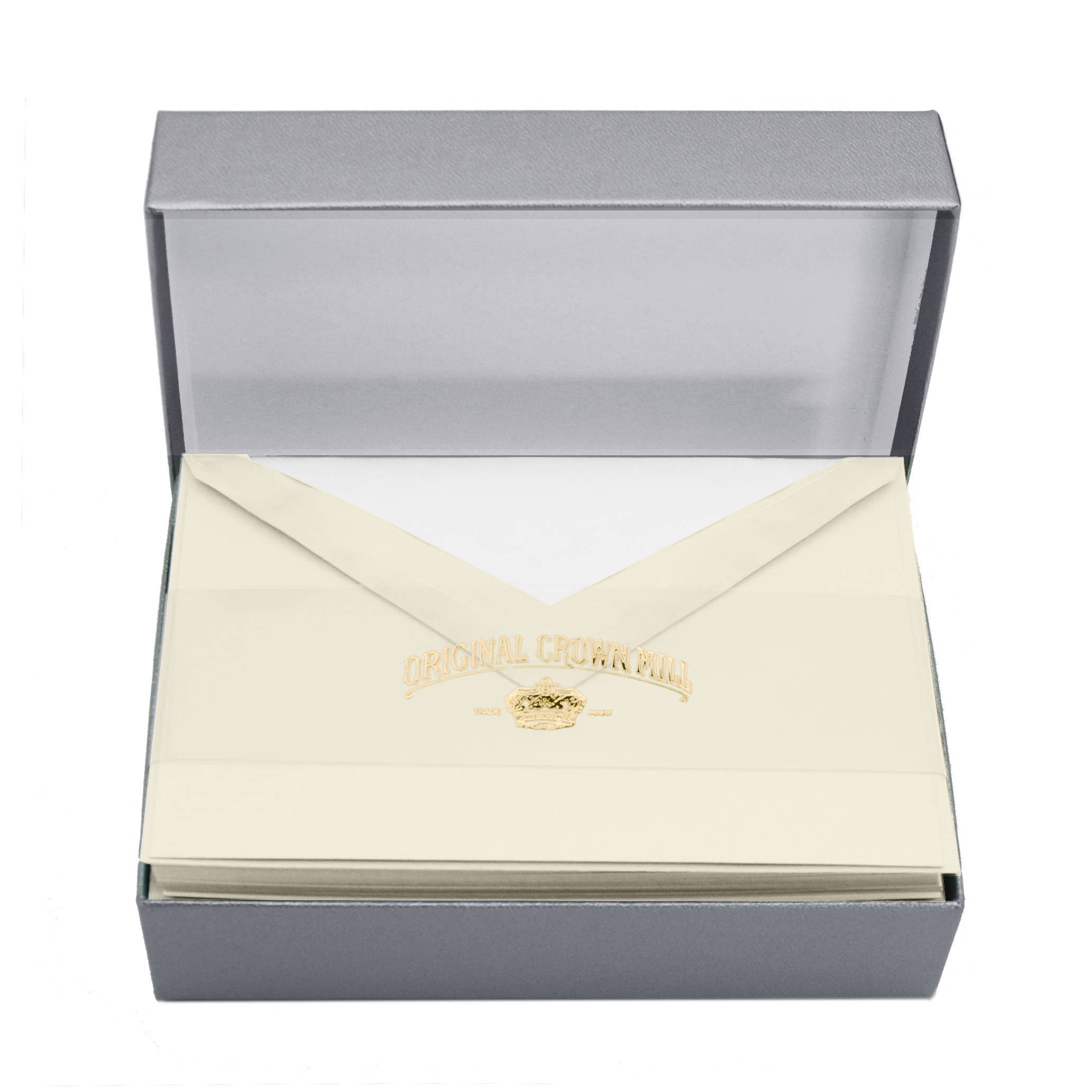 Royal Posthumus - Wholesale Stationery/Notecard Set - Crown Mill | Silver Line | Verged | 10,5x15,5cm | 5 colors6