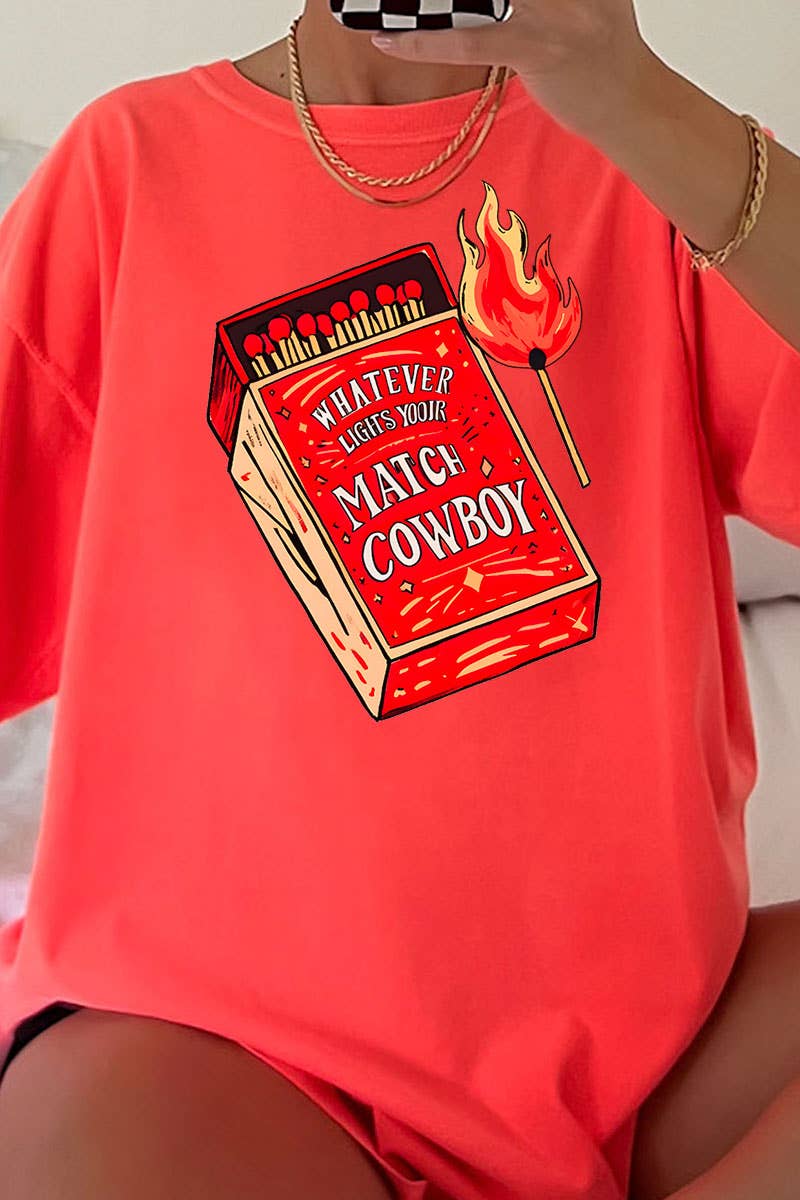 Wholesale Accessory Market - Wholesale Screen Printed T-Shirt - Women's - Whatever Lights Your Match Comfort Colors Adult Ring-Spun Cotton Tee2