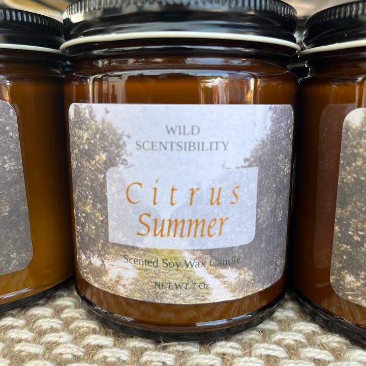 Citrus Summer Soy Wax Candle for wholesale by WILD Scentsibility