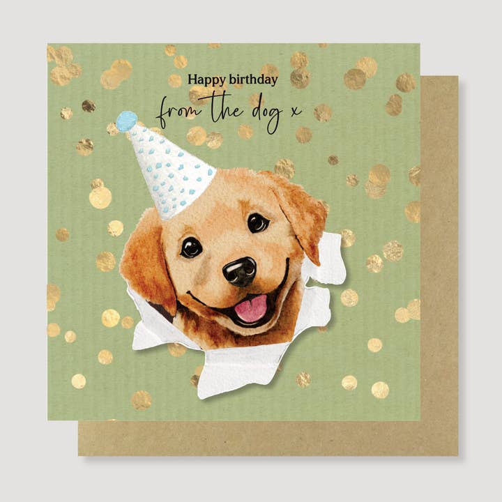 From the dog hand painted birthday card for wholesale by Heather Trefusis Art - Greeting Cards (*US Duties Paid*)