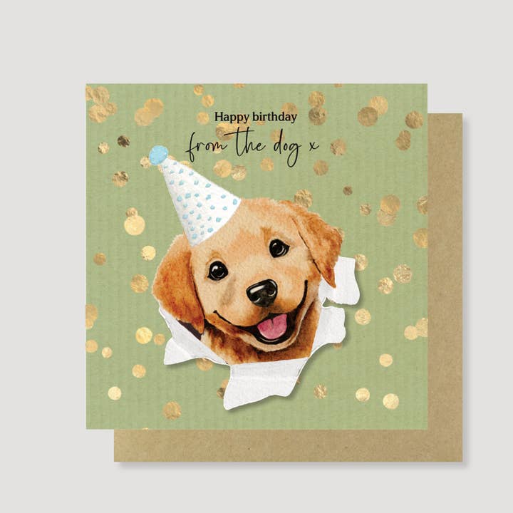 From the dog hand painted birthday card - Eco Friendly! for wholesale by Heather Trefusis Art - Greeting Cards (*US Duties Paid*)