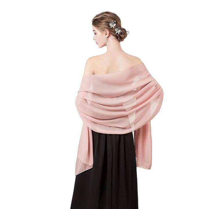SERENITA – Großhandel Schultertuch – Damen – Weiche, durchsichtige Schals aus Chiffon für Hochzeitsabende