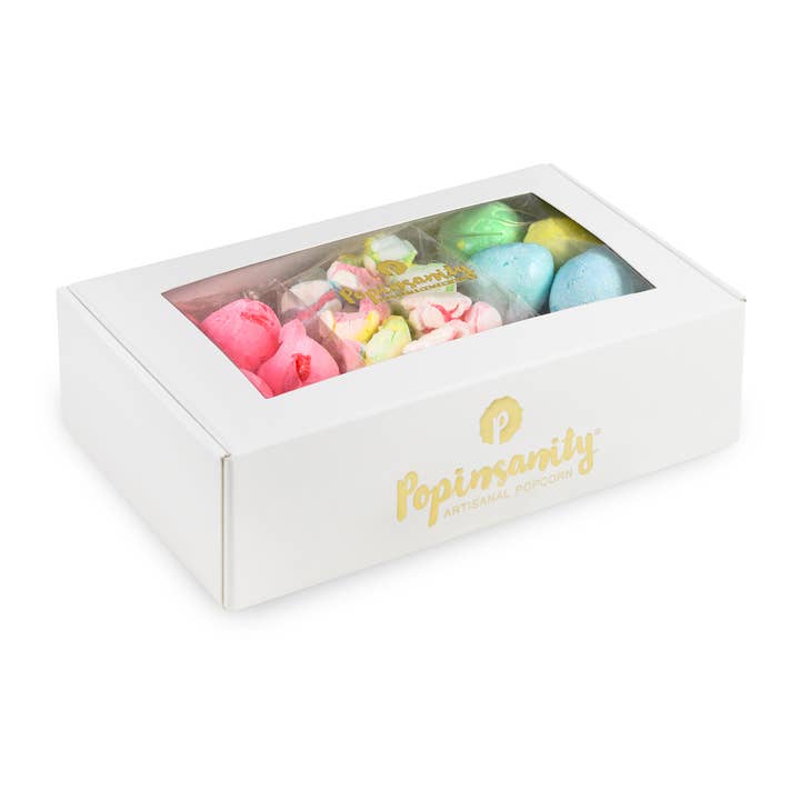 Popinsanity Popcorn & Confections - Vente Bonbons durs - Coffret cadeau à 3 saveurs de bonbons lyophilisés 🎁 Friandises sur le thème de Pâques